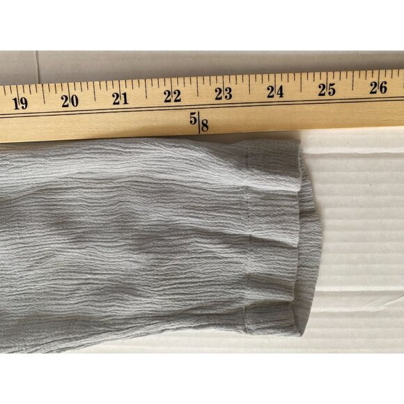 Sundance Gray Y2K Embroidered Open Front Long Line Boho Cardigan W/Lace Size M - Picture 8 of 11